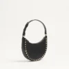 Mini bolso hobo Rockstud en piel de becerro granulada Mini bolso hobo Rockstud en piel de becerro granulada