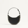 Mini bolso hobo Rockstud en piel de becerro granulada Mini bolso hobo Rockstud en piel de becerro granulada