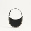 Mini bolso hobo Rockstud en piel de becerro granulada Mini bolso hobo Rockstud en piel de becerro granulada