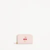 Mini cartera con cremallera Cherryfic en piel de becerro granulada Mini cartera con cremallera Cherryfic en piel de becerro granulada