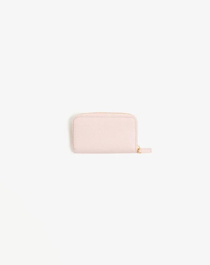 Mini cartera con cremallera Cherryfic en piel de becerro granulada Mini cartera con cremallera Cherryfic en piel de becerro granulada