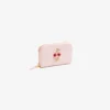 Mini cartera con cremallera Cherryfic en piel de becerro granulada Mini cartera con cremallera Cherryfic en piel de becerro granulada