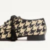Mj Blues Derby de pata de gallo en piel trenzada Mj Blues Derby de pata de gallo en piel trenzada