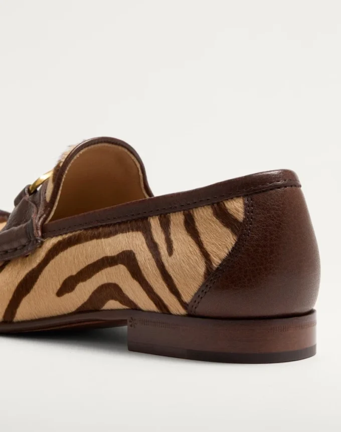 Mocasines con efecto poni y logotipo VLogo de 20 mm Mocasines con efecto poni y logotipo VLogo de 20 mm