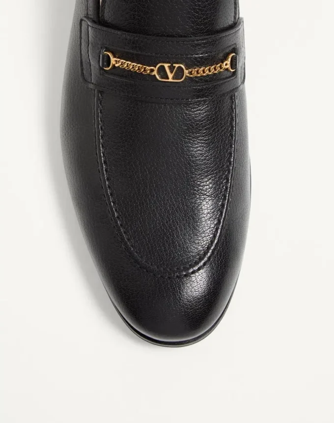 Mocasines de piel de cabrito con detalle VLogo Signature Mocasines de piel de cabrito con detalle VLogo Signature