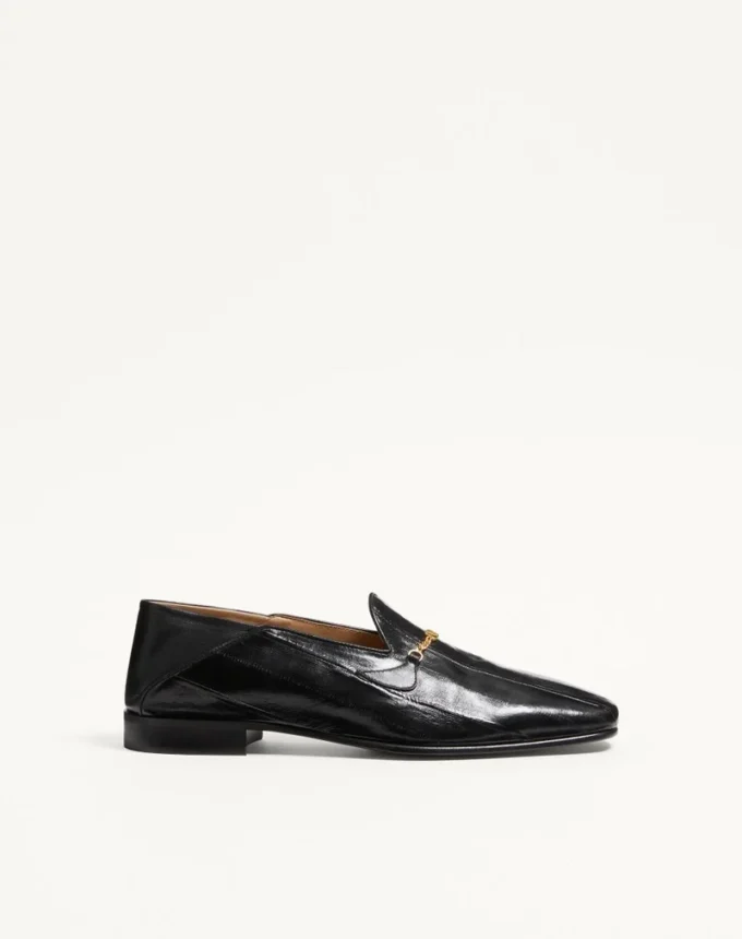 Mocasines Jiggie en piel de anguila y napa Mocasines Jiggie en piel de anguila y napa