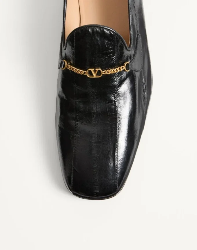 Mocasines Jiggie en piel de anguila y napa Mocasines Jiggie en piel de anguila y napa