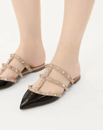 Mules Rockstud de charol