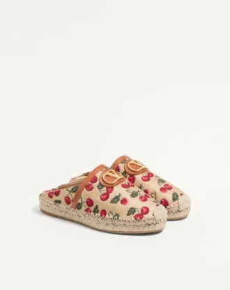 Mules Vlogo Signature con motivo Cherryfic de 25 mm