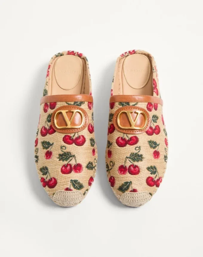 Mules Vlogo Signature con motivo Cherryfic de 25 mm