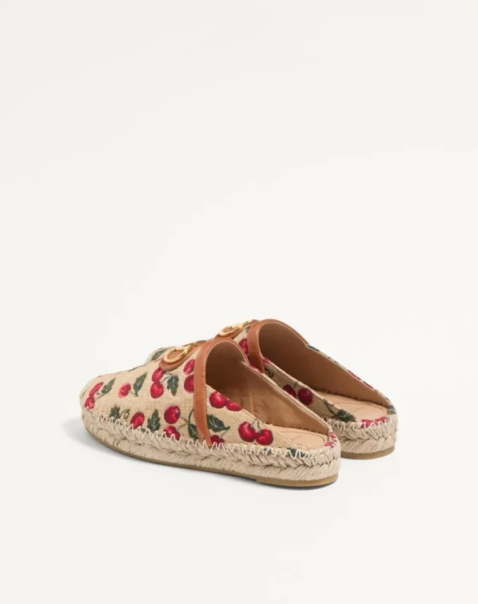 Mules Vlogo Signature con motivo Cherryfic de 25 mm