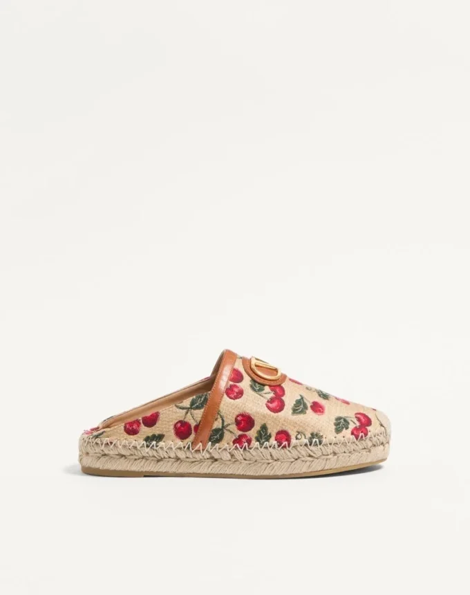 Mules Vlogo Signature con motivo Cherryfic de 25 mm
