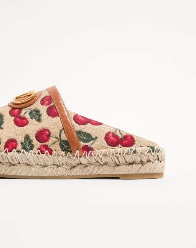 Mules Vlogo Signature con motivo Cherryfic de 25 mm
