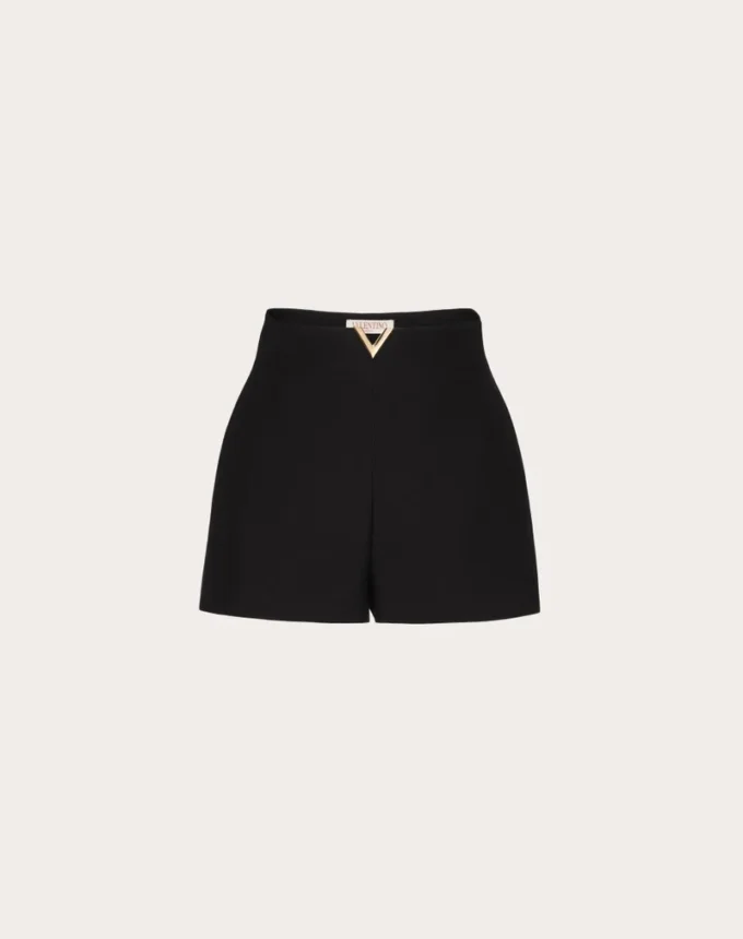 Pantalones cortos de crepé couture
