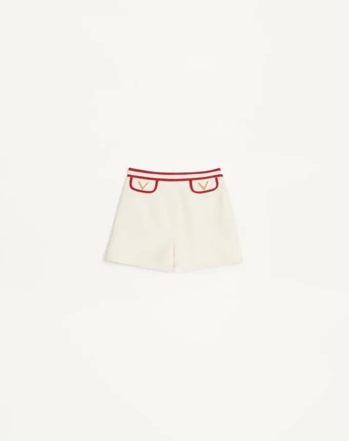 Pantalones cortos de crepé couture