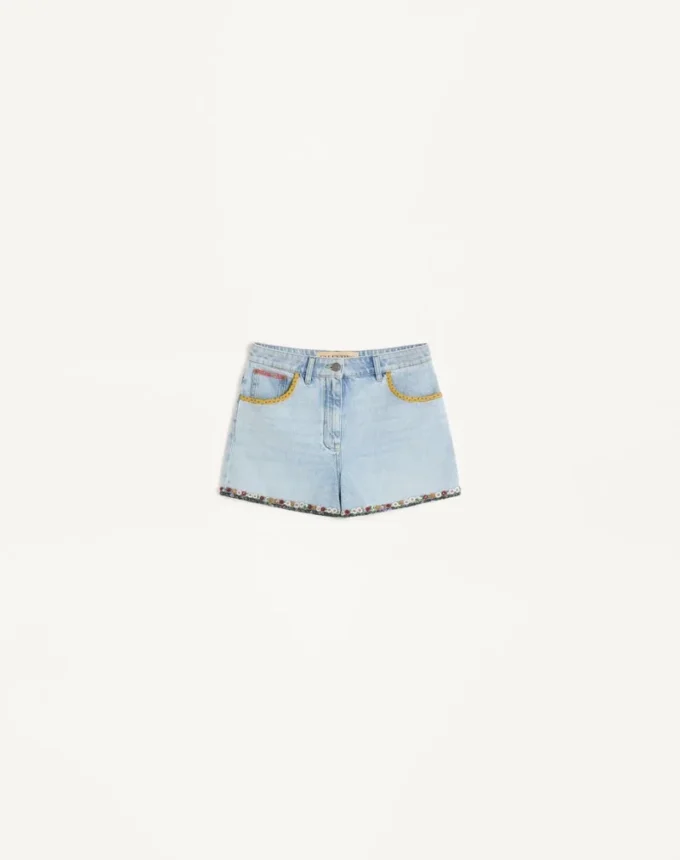 Pantalones cortos vaqueros bordados Pantalones cortos vaqueros bordados