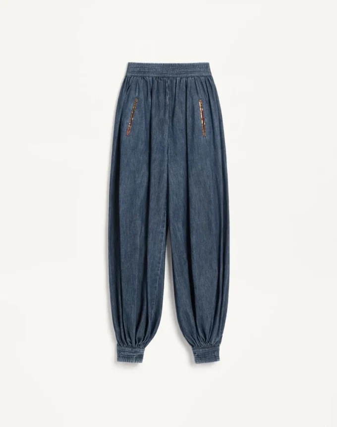Pantalones de denim cambray Pantalones de denim cambray