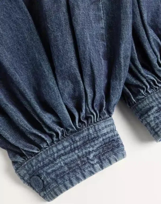 Pantalones de denim cambray Pantalones de denim cambray