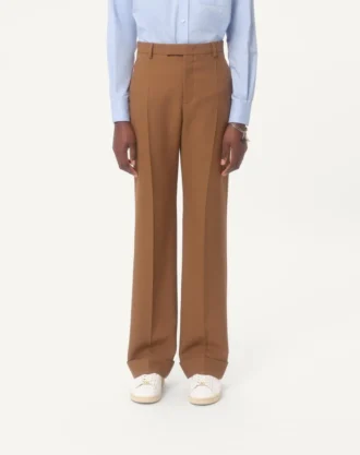 Pantalones de gabardina con puños de nailon