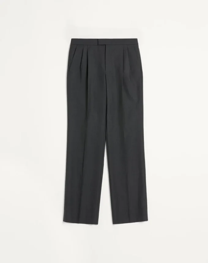 Pantalones de gabardina de lana Pantalones de gabardina de lana