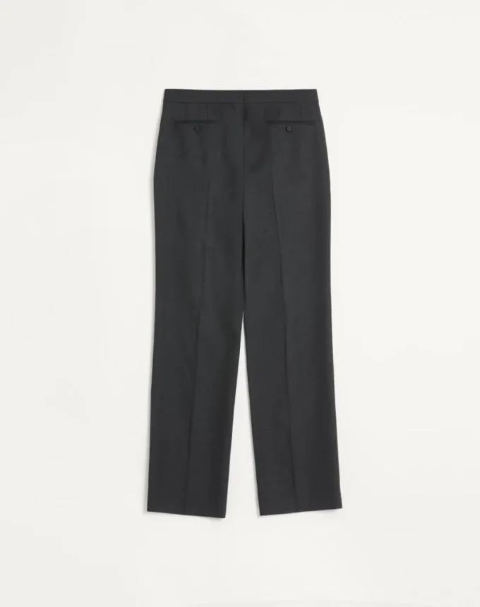 Pantalones de gabardina de lana Pantalones de gabardina de lana