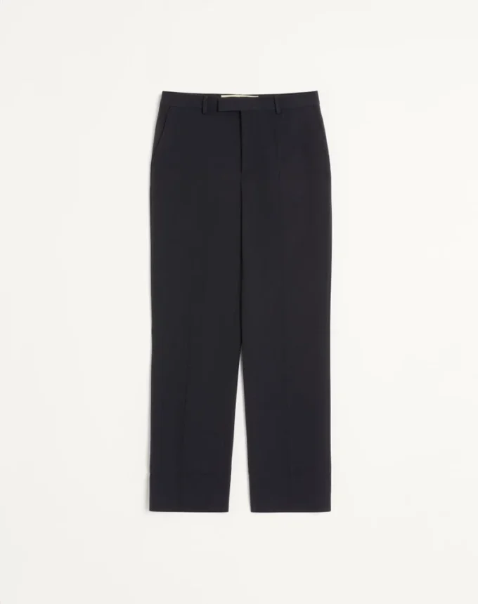 Pantalones de gabardina de lana Pantalones de gabardina de lana