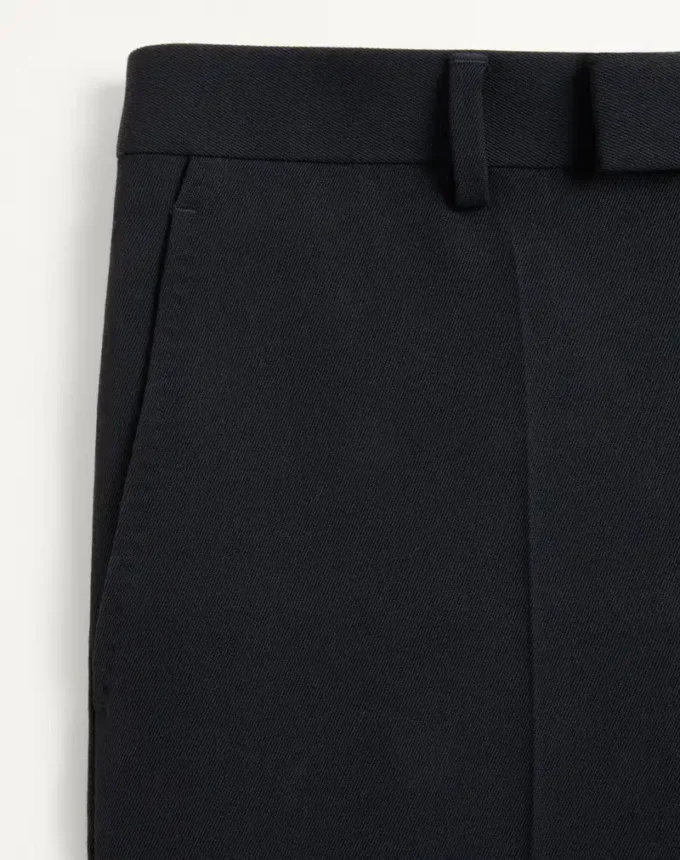 Pantalones de gabardina de lana Pantalones de gabardina de lana