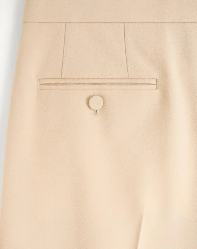 Pantalones de gabardina de lana Pantalones de gabardina de lana
