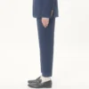 Pantalones de gabardina de lana con vueltas Pantalones de gabardina de lana con vueltas