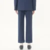 Pantalones de gabardina de lana con vueltas Pantalones de gabardina de lana con vueltas