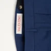 Pantalones de gabardina de lana con vueltas Pantalones de gabardina de lana con vueltas