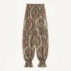 Pantalones de georgette con estampado Voyage Imaginaire en cachemira Pantalones de georgette con estampado Voyage Imaginaire en cachemira
