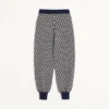 Pantalones de lana jacquard Toute La V Pantalones de lana jacquard Toute La V