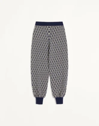 Pantalones de lana jacquard Toute La V Pantalones de lana jacquard Toute La V