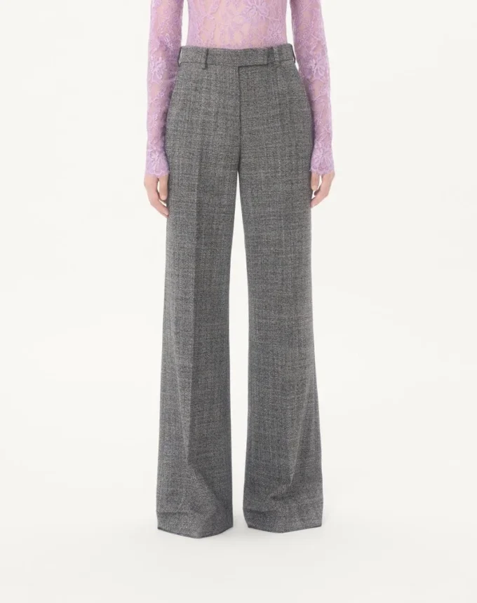 Pantalones de lana mouliné Pantalones de lana mouliné