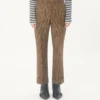 Pantalones de lana Valentino con estampado Glen Plaid y vueltas
