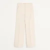 Pantalones de lona de algodón con vuelta