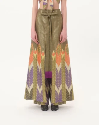 Pantalones de lurex con estampado Voyage Imaginaire Pantalones de lurex con estampado Voyage Imaginaire