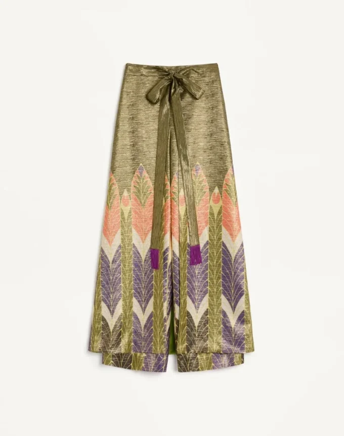 Pantalones de lurex con estampado Voyage Imaginaire Pantalones de lurex con estampado Voyage Imaginaire