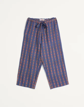 Pantalones de pijama de lino con estampado Voyage Imaginaire Pantalones de pijama de lino con estampado Voyage Imaginaire