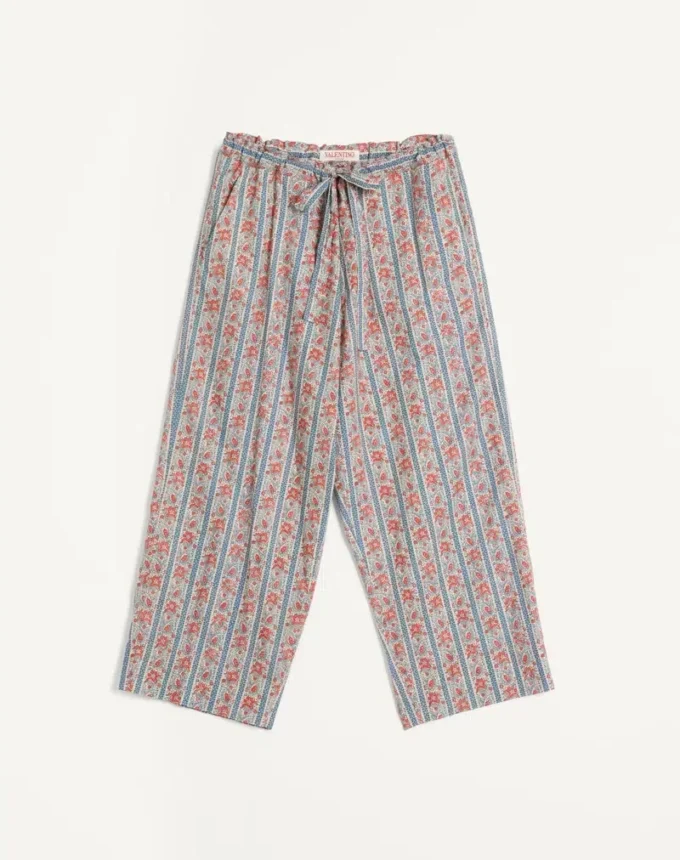 Pantalones de pijama de muselina de algodón con estampado Voyage Imaginaire Pantalones de pijama de muselina de algodón con estampado Voyage Imaginaire
