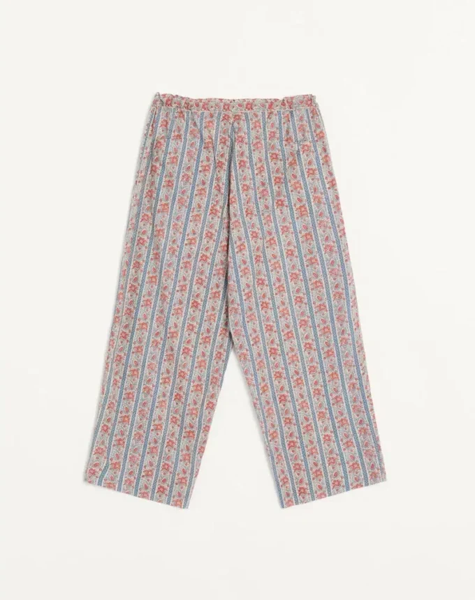Pantalones de pijama de muselina de algodón con estampado Voyage Imaginaire Pantalones de pijama de muselina de algodón con estampado Voyage Imaginaire