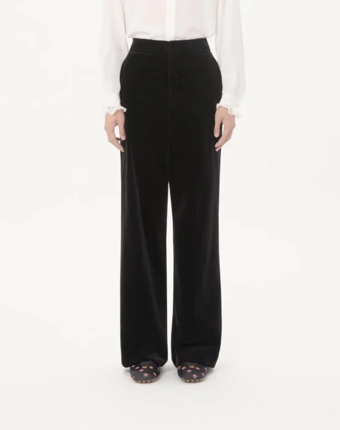Pantalones de terciopelo de algodón Valentino