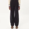Pantalones de terciopelo de algodón y lino lavado