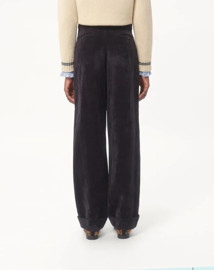 Pantalones de terciopelo de algodón y lino lavado