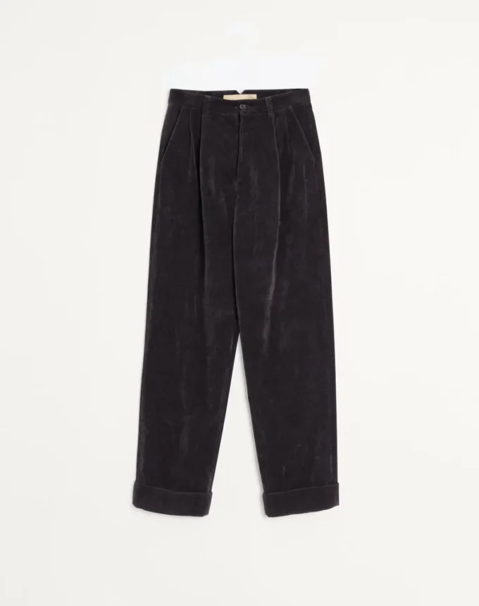 Pantalones de terciopelo de algodón y lino lavado