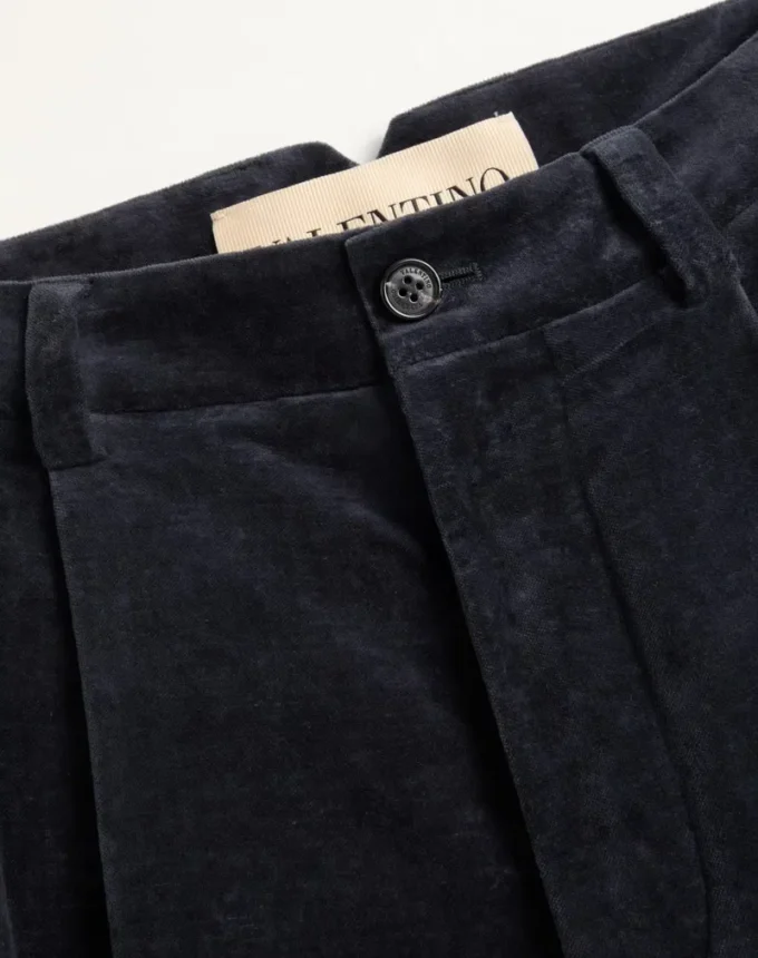 Pantalones de terciopelo de algodón y lino lavado
