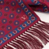Pañuelo bandeau de seda con flecos