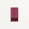 Pañuelo bandeau de seda con flecos