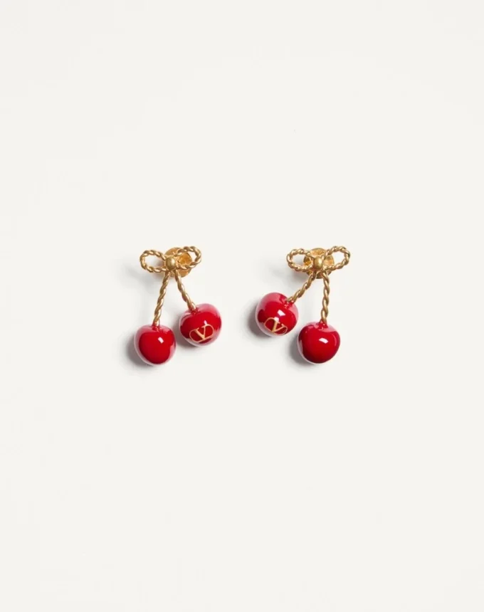 Pendientes Cherryfic de metal y esmalte Pendientes Cherryfic de metal y esmalte
